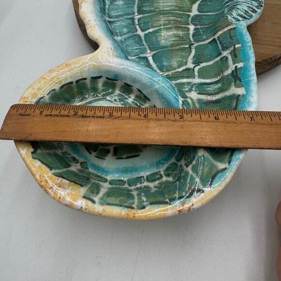 Pier 1 Large Melamine Seahorse Shaped Tray Server Chip N Dip 19" x 8" Spikey pla - Picture 11 of 11